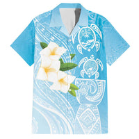 Personalized Guam Chamorro Hawaiian Shirt Turtles and Guasali Flowers