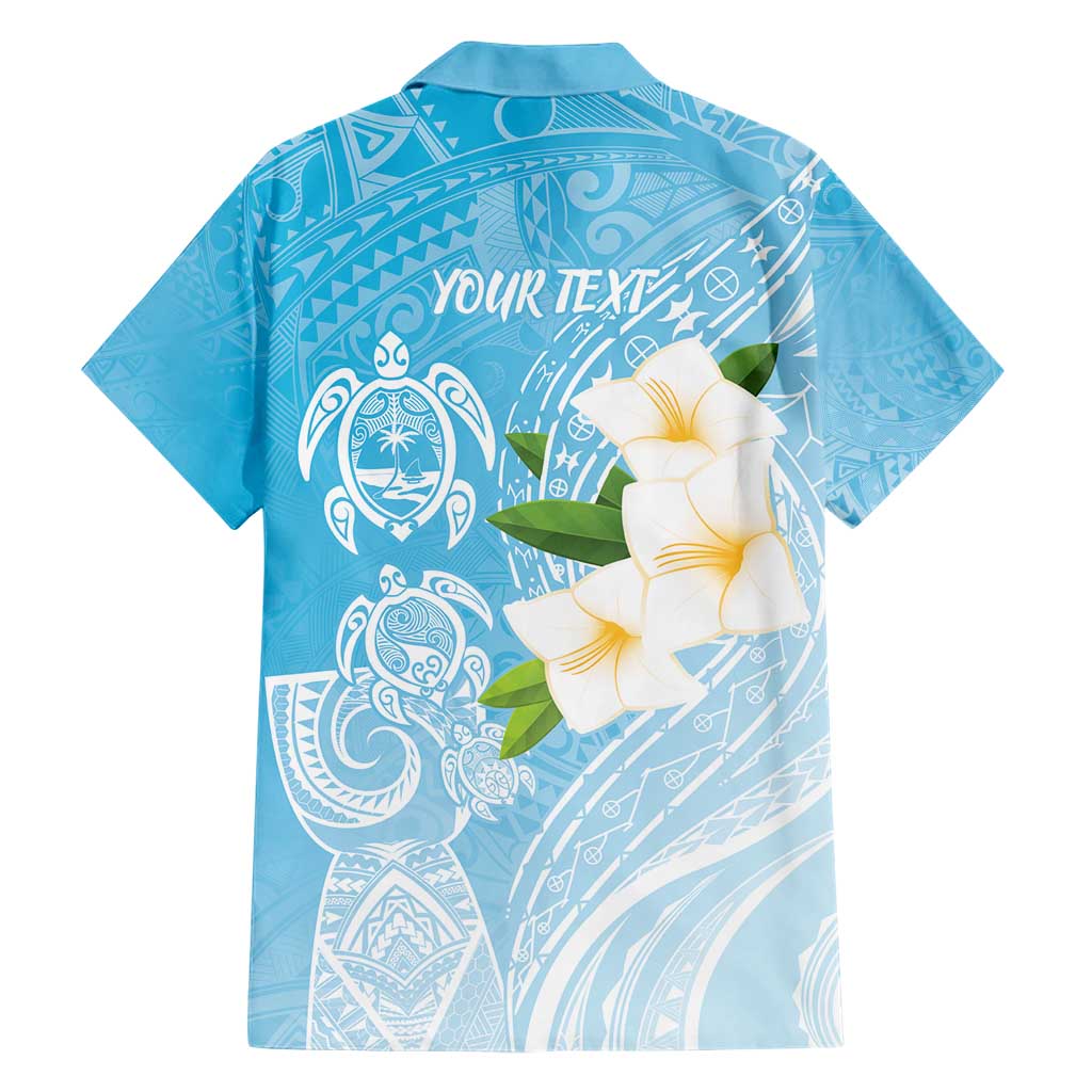 Personalized Guam Chamorro Hawaiian Shirt Turtles and Guasali Flowers