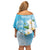 Personalized Guam Chamorro Off Shoulder Short Dress Turtles and Guasali Flowers