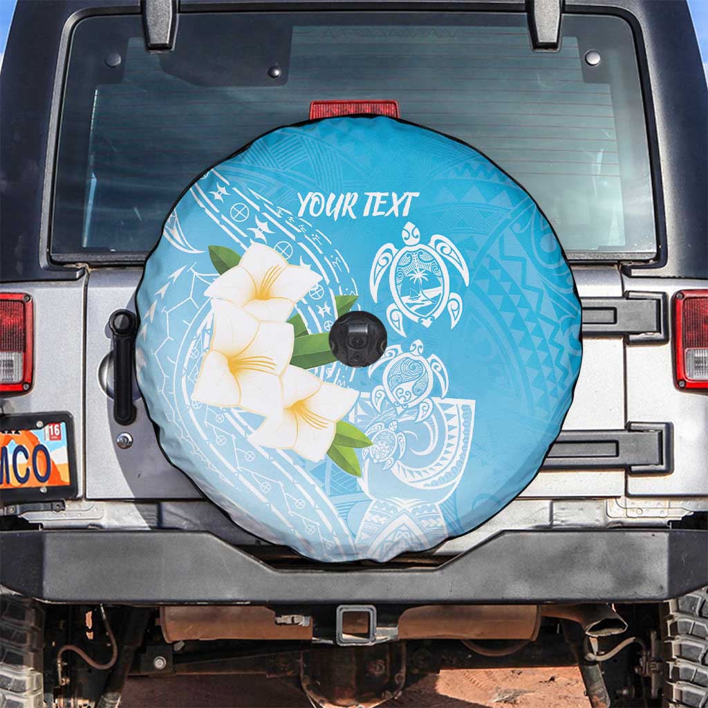 Personalized Guam Chamorro Spare Tire Cover Turtles and Guasali Flowers