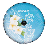 Personalized Guam Chamorro Spare Tire Cover Turtles and Guasali Flowers