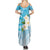 Personalized Guam Chamorro Summer Maxi Dress Turtles and Guasali Flowers