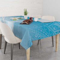 Personalized Guam Chamorro Tablecloth Turtles and Guasali Flowers