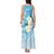 Personalized Guam Chamorro Tank Maxi Dress Turtles and Guasali Flowers