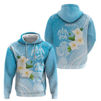 Personalized Guam Chamorro Zip Hoodie Turtles and Guasali Flowers