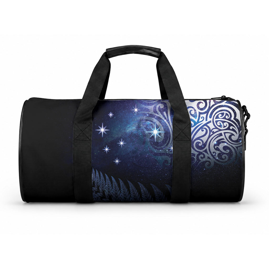New Zealand Aotearoa Matariki Duffle Bag Starry Silver Fern