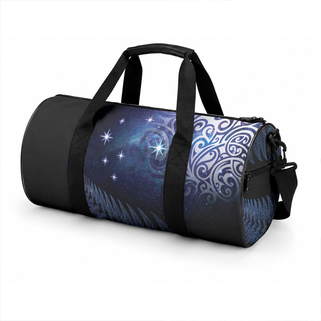 New Zealand Aotearoa Matariki Duffle Bag Starry Silver Fern