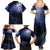 New Zealand Aotearoa Matariki Family Matching Summer Maxi Dress and Hawaiian Shirt Starry Silver Fern