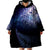 New Zealand Aotearoa Matariki Wearable Blanket Hoodie Starry Silver Fern