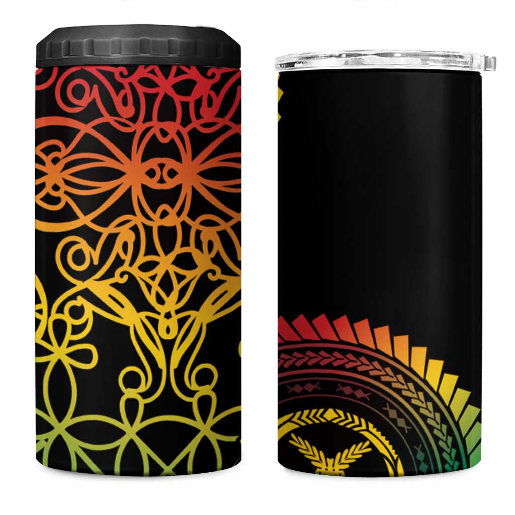 Proudly Ni-Van Sandroing Inspired Classic Style 4 in 1 Can Cooler Tumbler LT7 One Size: 16 oz Colorful - Polynesian Pride