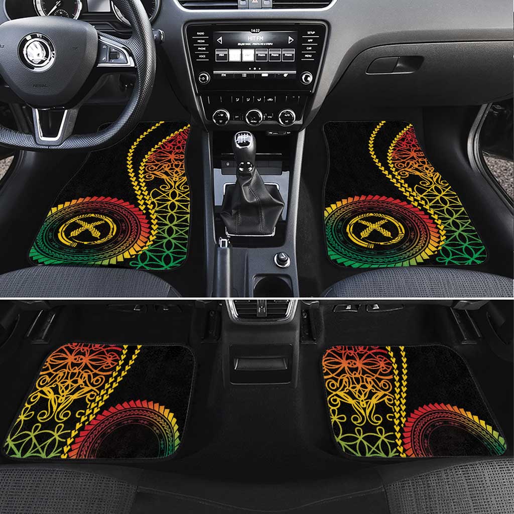 Proudly Ni-Van Sandroing Inspired Classic Style Car Mats LT7 Set 4pcs Colorful - Polynesian Pride