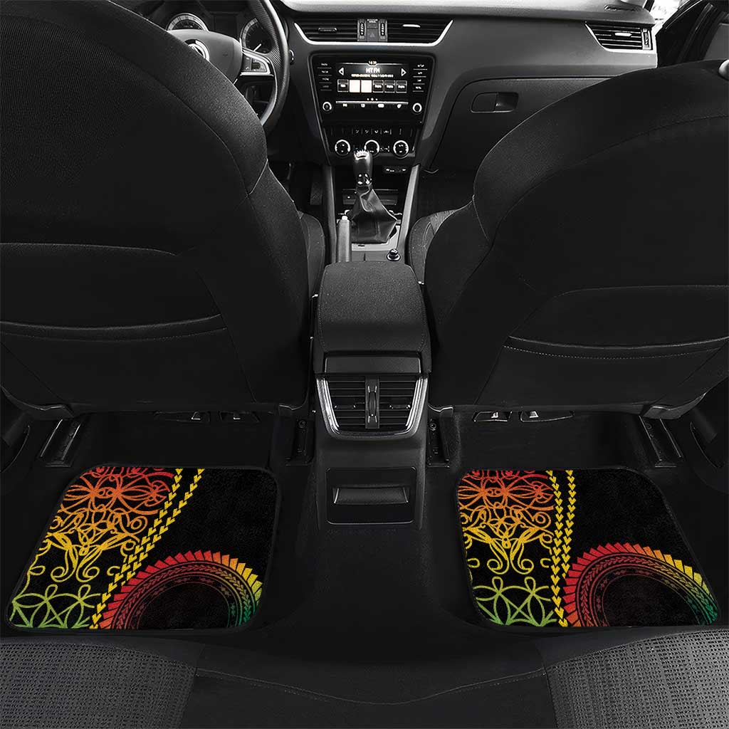Proudly Ni-Van Sandroing Inspired Classic Style Car Mats LT7 Set 2pcs - Back Colorful - Polynesian Pride