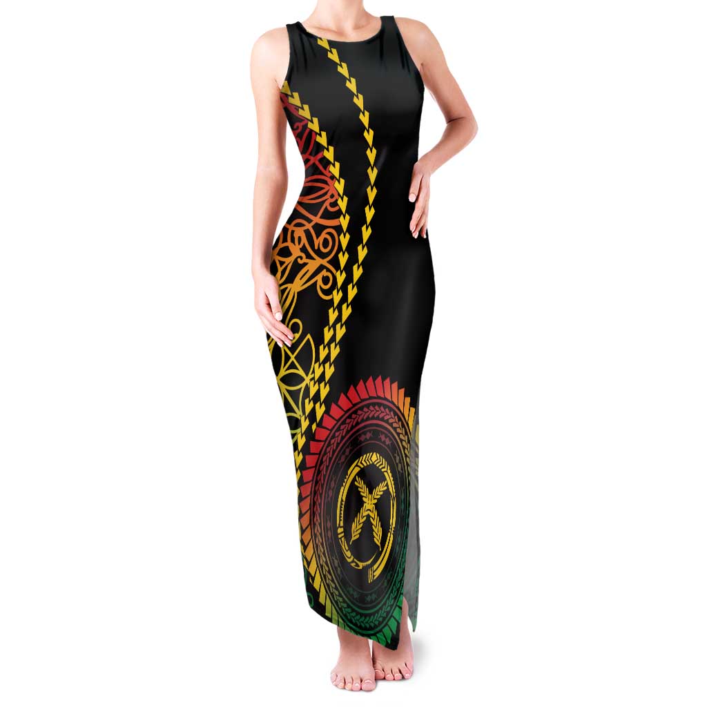 Proudly Ni-Van Sandroing Inspired Classic Style Family Matching Tank Maxi Dress and Hawaiian Shirt