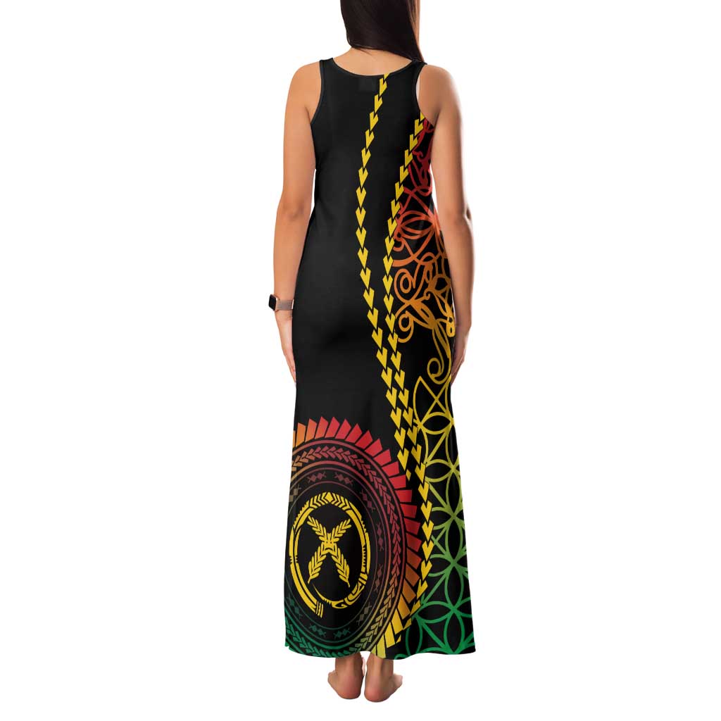 Proudly Ni-Van Sandroing Inspired Classic Style Family Matching Tank Maxi Dress and Hawaiian Shirt