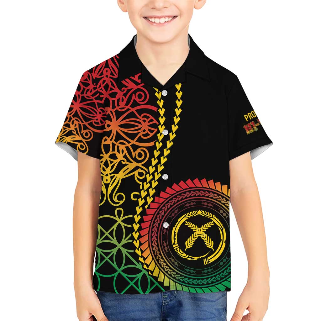 Proudly Ni-Van Sandroing Inspired Classic Style Kid Hawaiian Shirt