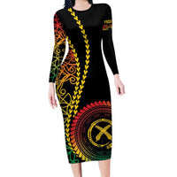 Proudly Ni-Van Sandroing Inspired Classic Style Long Sleeve Bodycon Dress