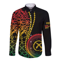 Proudly Ni-Van Sandroing Inspired Classic Style Long Sleeve Button Shirt LT7 Unisex Colorful - Polynesian Pride