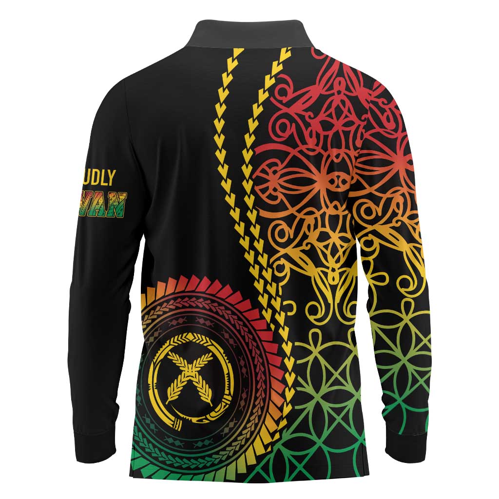 Proudly Ni-Van Sandroing Inspired Classic Style Long Sleeve Polo Shirt