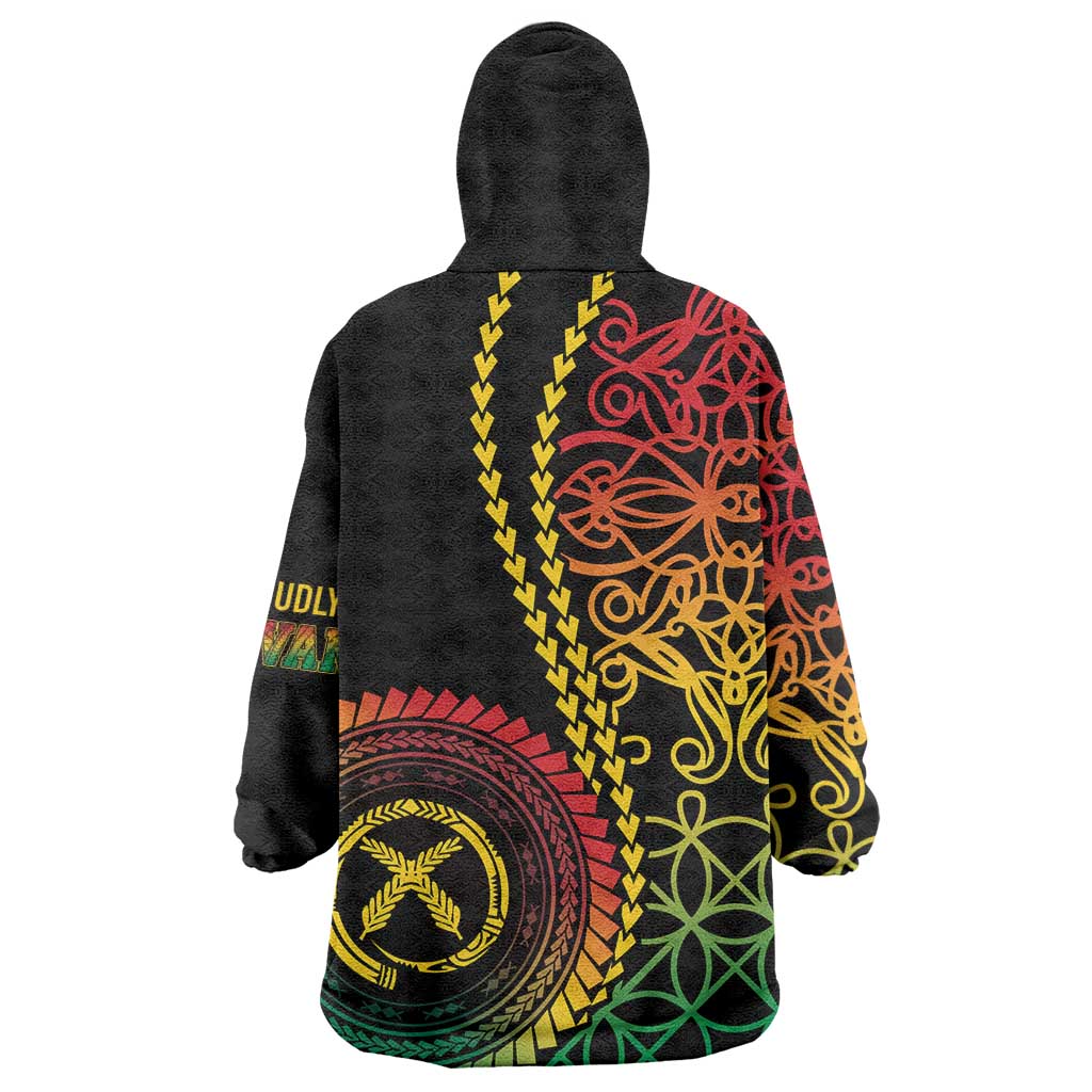 Proudly Ni-Van Sandroing Inspired Classic Style Wearable Blanket Hoodie LT7 - Polynesian Pride