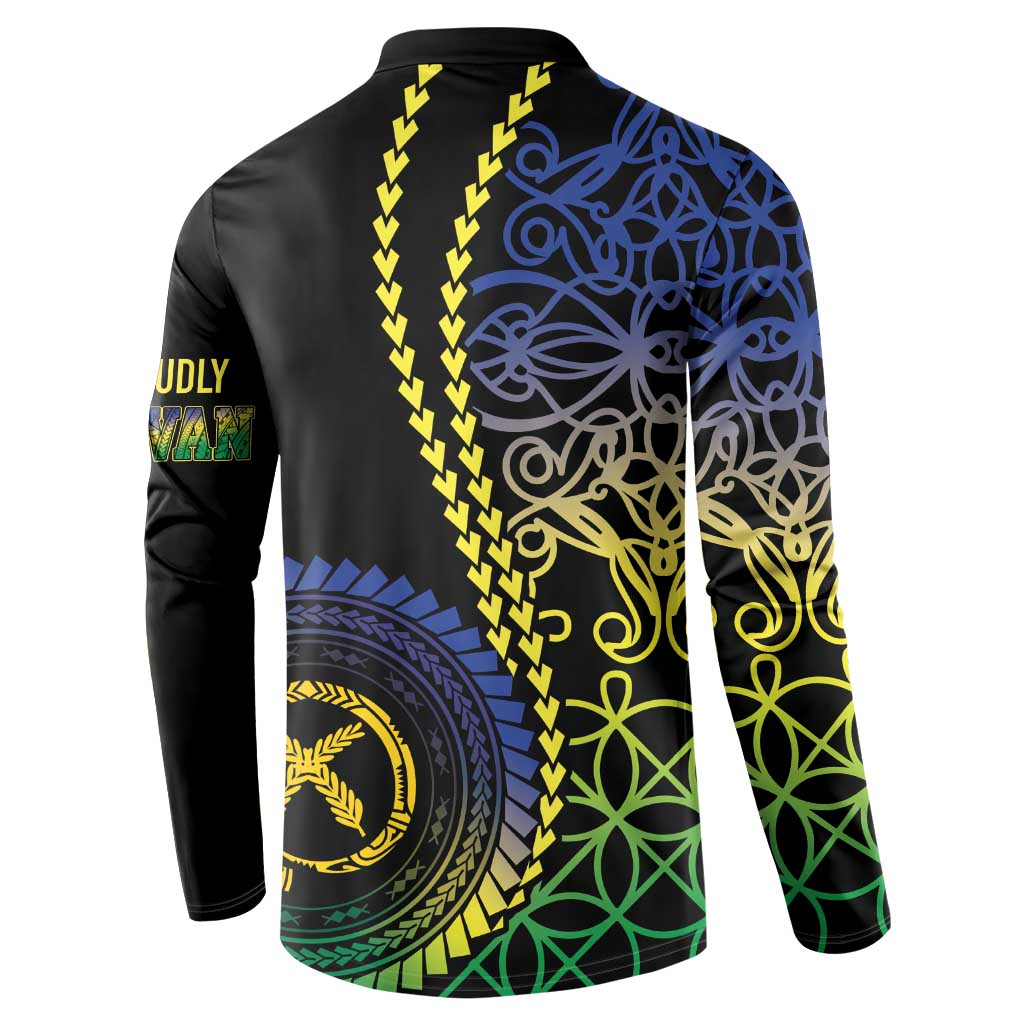 Proudly Ni-Van Sandroing Inspired Button Sweatshirt Malampa Classic Style LT7 - Polynesian Pride