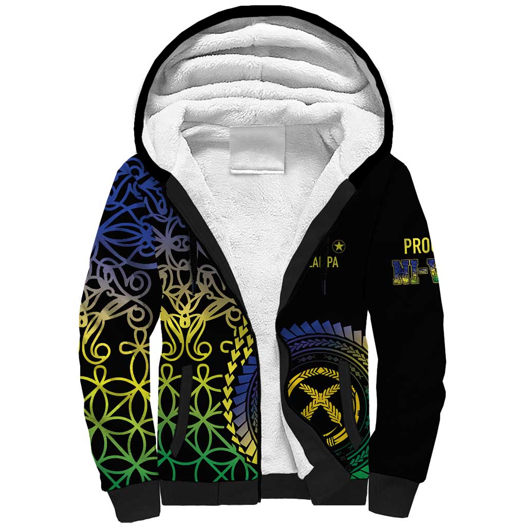 Proudly Ni-Van Sandroing Inspired Sherpa Hoodie Malampa Classic Style LT7 Unisex Colorful - Polynesian Pride
