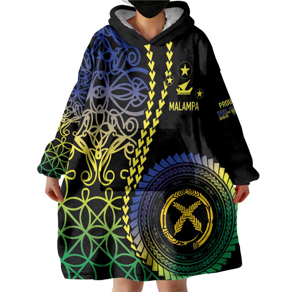 Proudly Ni-Van Sandroing Inspired Wearable Blanket Hoodie Malampa Classic Style LT7 - Polynesian Pride