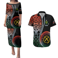 Proudly Ni-Van Sandroing Inspired Couples Matching Puletasi and Hawaiian Shirt Penama Classic Style LT7 Colorful - Polynesian Pride