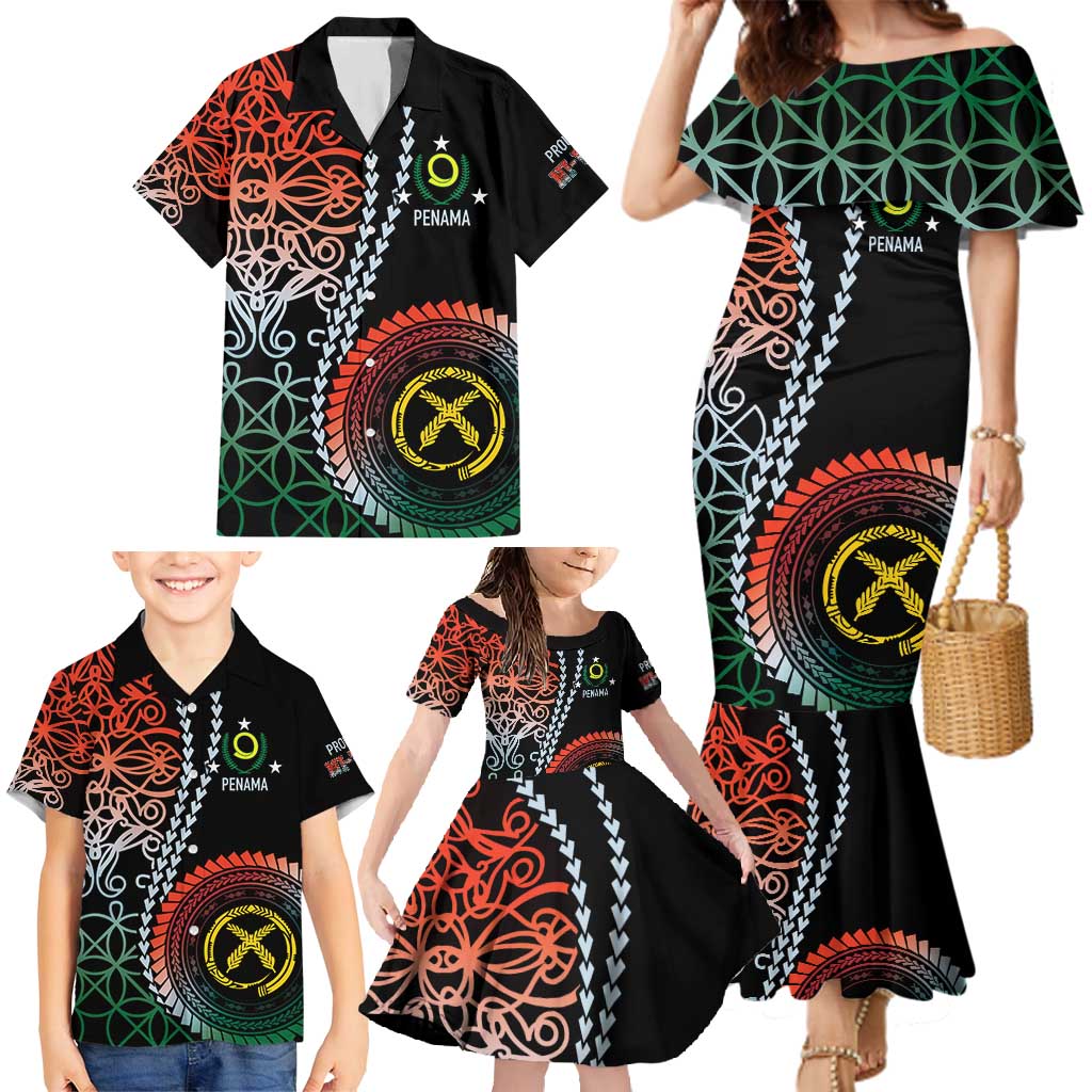 Proudly Ni-Van Sandroing Inspired Family Matching Mermaid Dress and Hawaiian Shirt Penama Classic Style