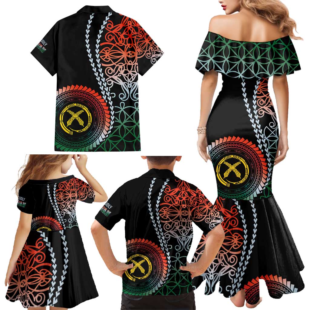 Proudly Ni-Van Sandroing Inspired Family Matching Mermaid Dress and Hawaiian Shirt Penama Classic Style