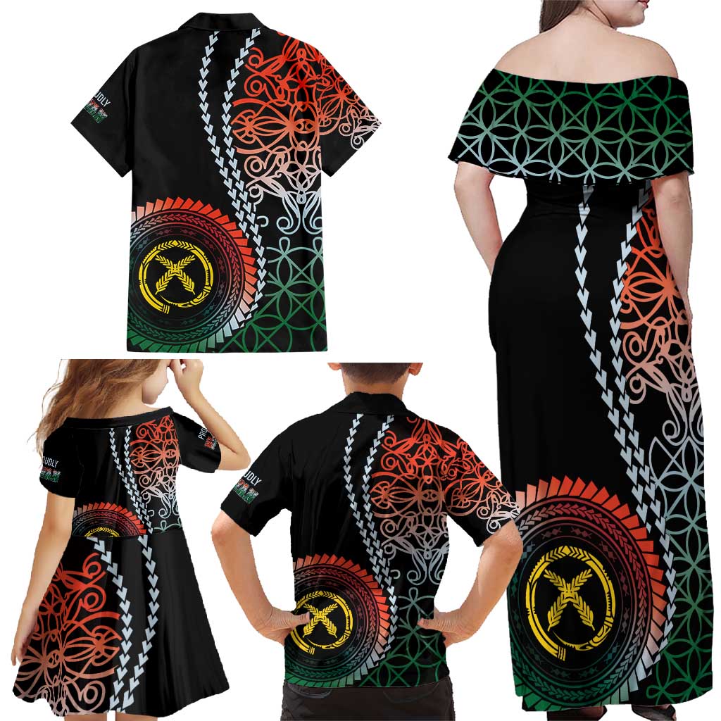 Proudly Ni-Van Sandroing Inspired Family Matching Off Shoulder Maxi Dress and Hawaiian Shirt Penama Classic Style