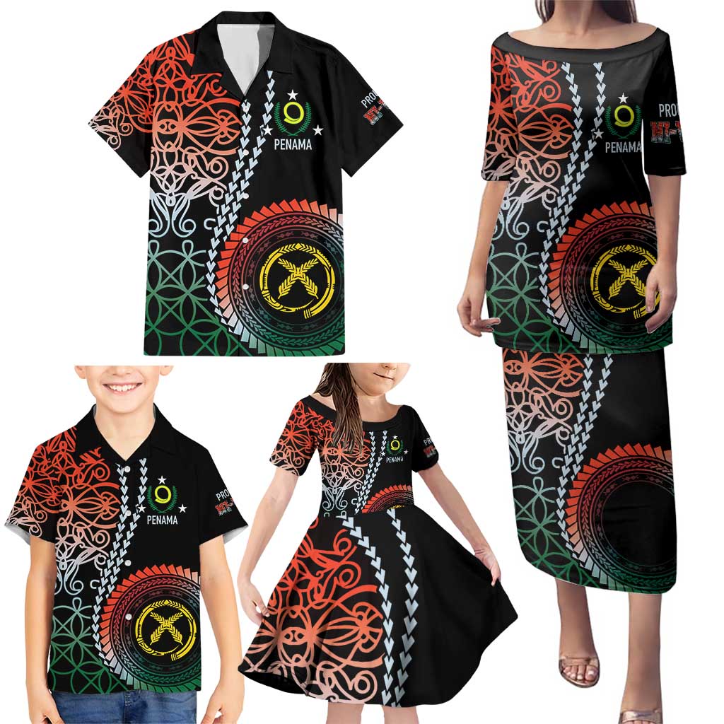 Proudly Ni-Van Sandroing Inspired Family Matching Puletasi and Hawaiian Shirt Penama Classic Style LT7 - Polynesian Pride