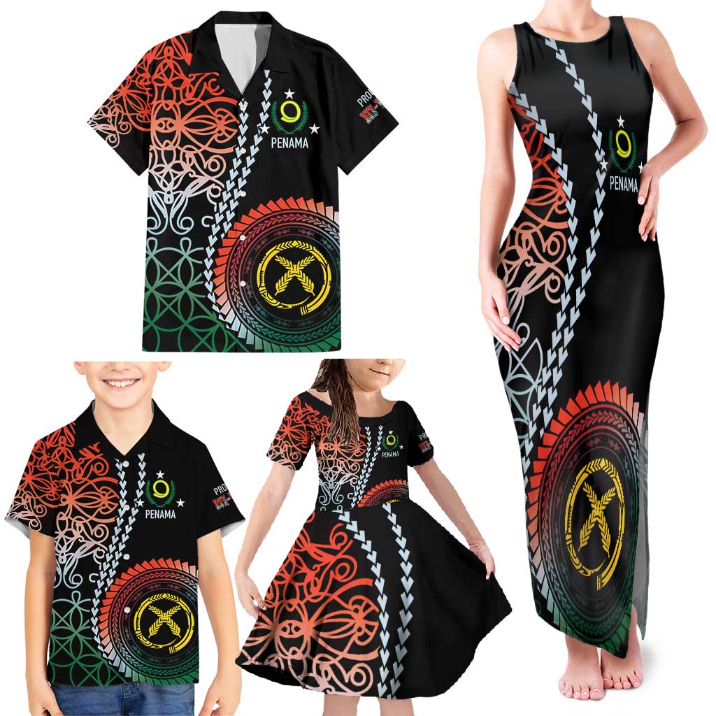 Proudly Ni-Van Sandroing Inspired Family Matching Tank Maxi Dress and Hawaiian Shirt Penama Classic Style LT7 - Polynesian Pride