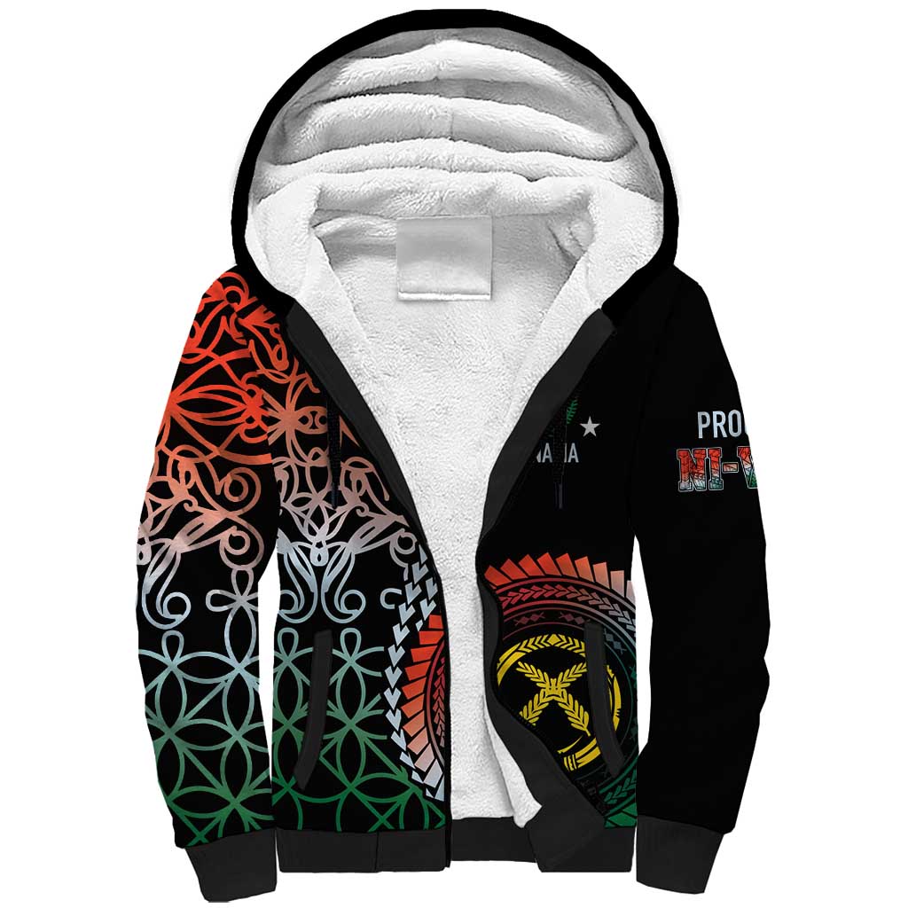 Proudly Ni-Van Sandroing Inspired Sherpa Hoodie Penama Classic Style LT7 Unisex Colorful - Polynesian Pride