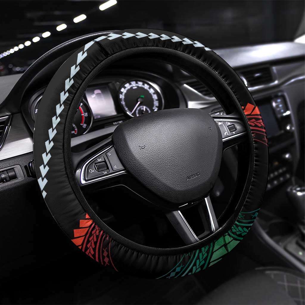 Proudly Ni-Van Sandroing Inspired Steering Wheel Cover Penama Classic Style LT7 Universal Fit Colorful - Polynesian Pride