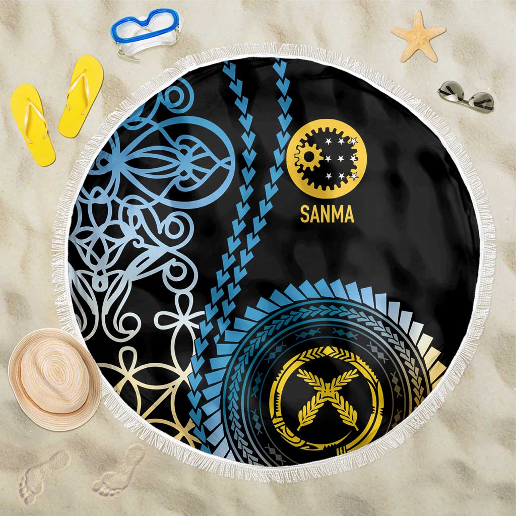 Proudly Ni-Van Sandroing Inspired Beach Blanket Sanma Classic Style LT7 One Size 150cm Colorful - Polynesian Pride