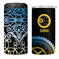 Proudly Ni-Van Sandroing Inspired 4 in 1 Can Cooler Tumbler Sanma Classic Style LT7 One Size: 16 oz Colorful - Polynesian Pride