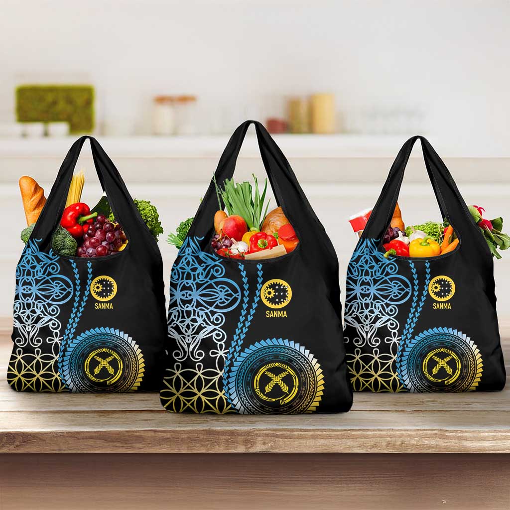 Proudly Ni-Van Sandroing Inspired Grocery Bag Sanma Classic Style LT7 3-pack One Size Colorful - Polynesian Pride