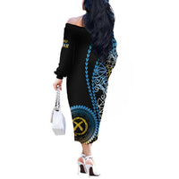 Proudly Ni-Van Sandroing Inspired Off The Shoulder Long Sleeve Dress Sanma Classic Style