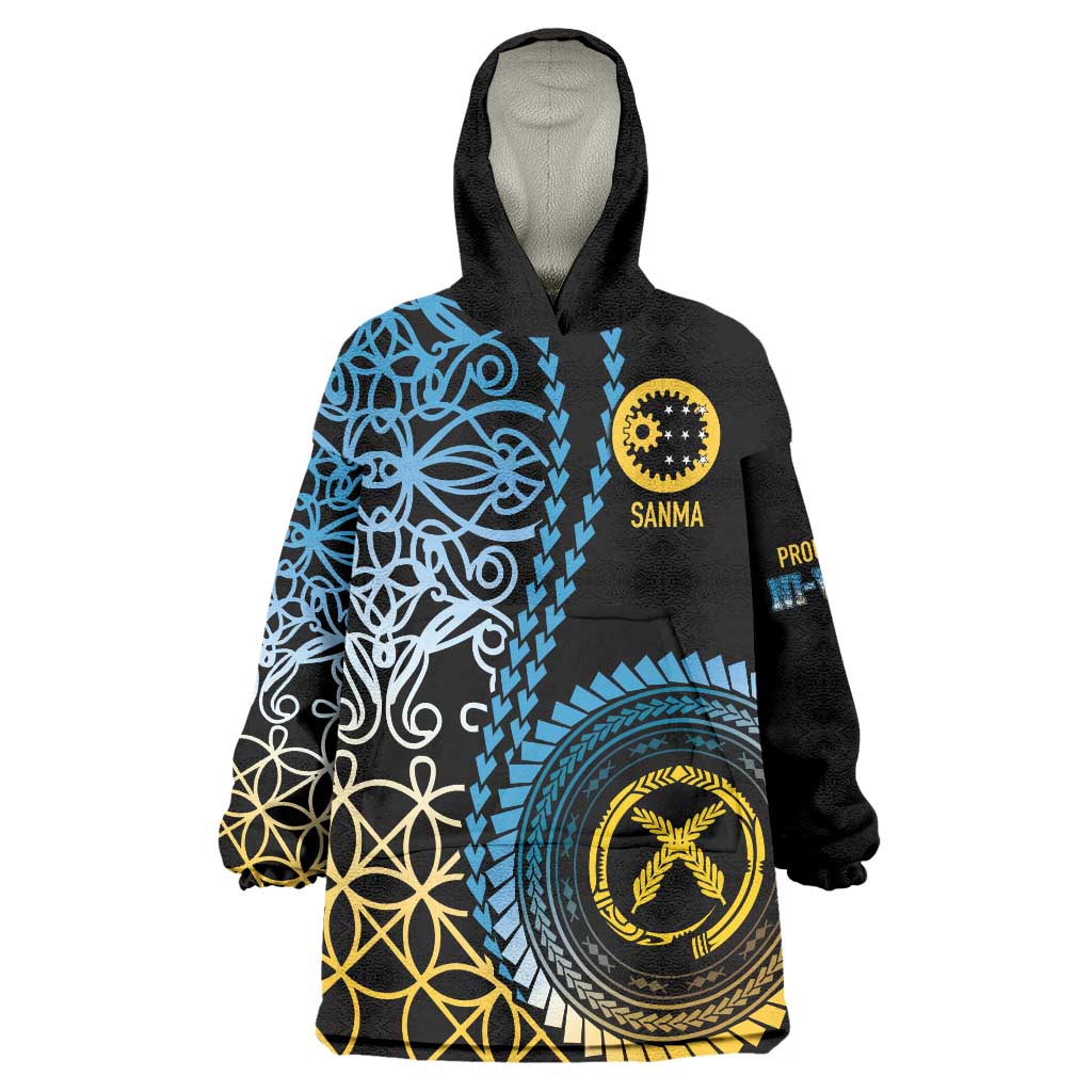 Proudly Ni-Van Sandroing Inspired Wearable Blanket Hoodie Sanma Classic Style LT7 One Size Colorful - Polynesian Pride