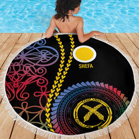 Proudly Ni-Van Sandroing Inspired Beach Blanket Shefa Classic Style LT7 - Polynesian Pride