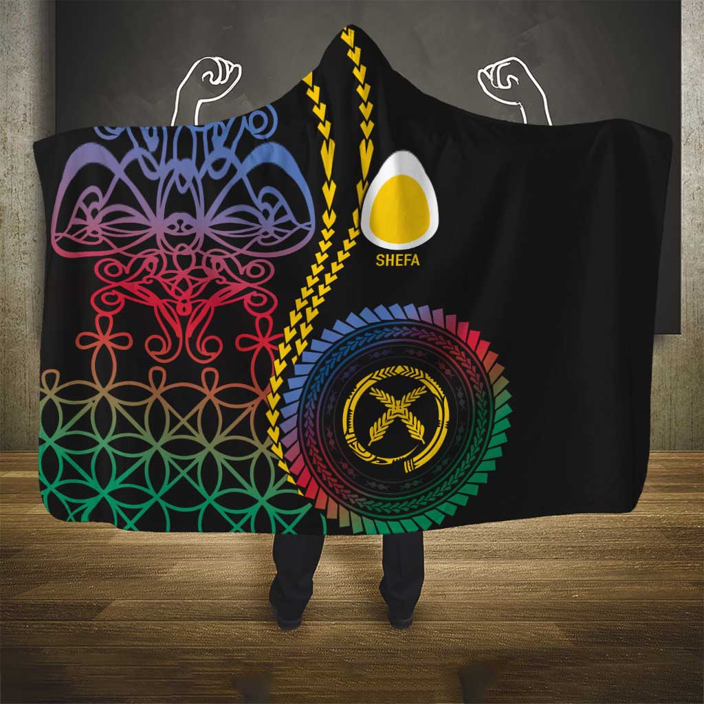 Proudly Ni-Van Sandroing Inspired Hooded Blanket Shefa Classic Style LT7 - Polynesian Pride
