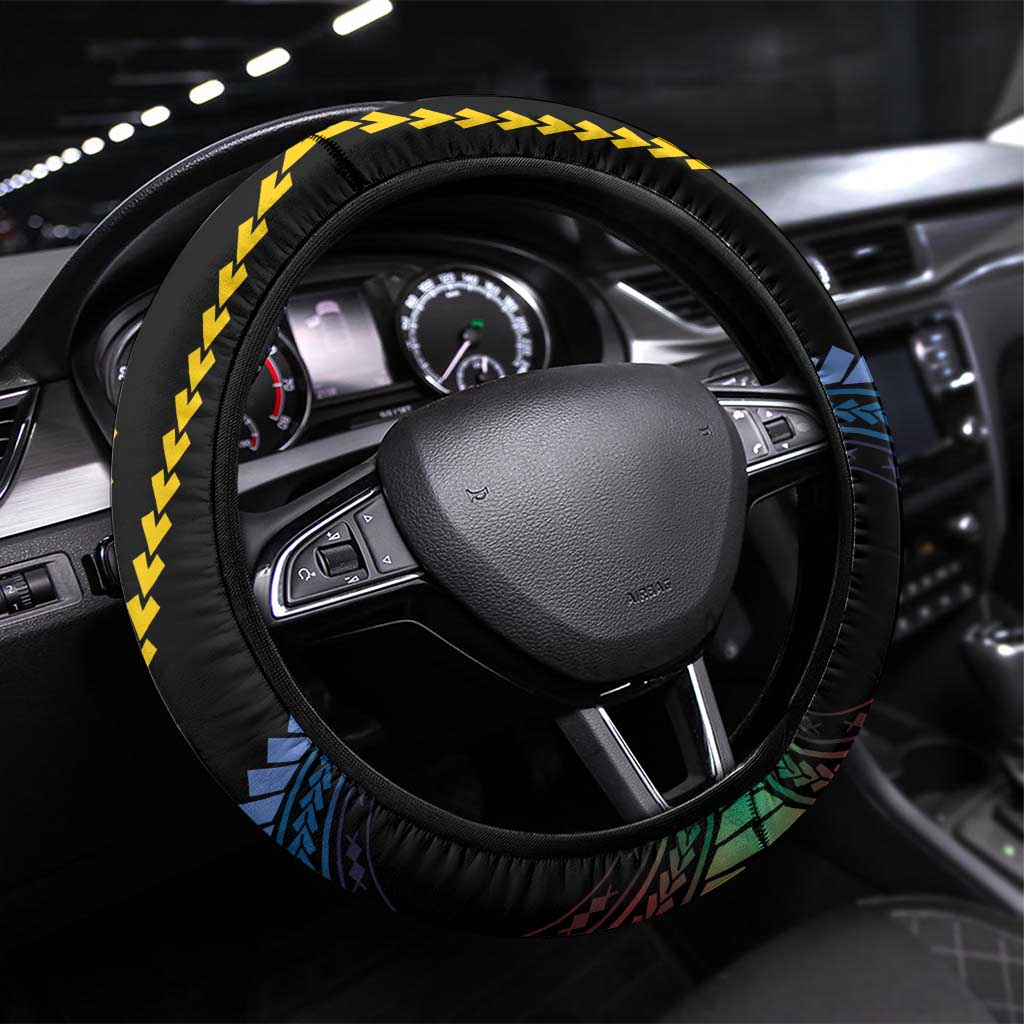 Proudly Ni-Van Sandroing Inspired Steering Wheel Cover Shefa Classic Style LT7 Universal Fit Colorful - Polynesian Pride