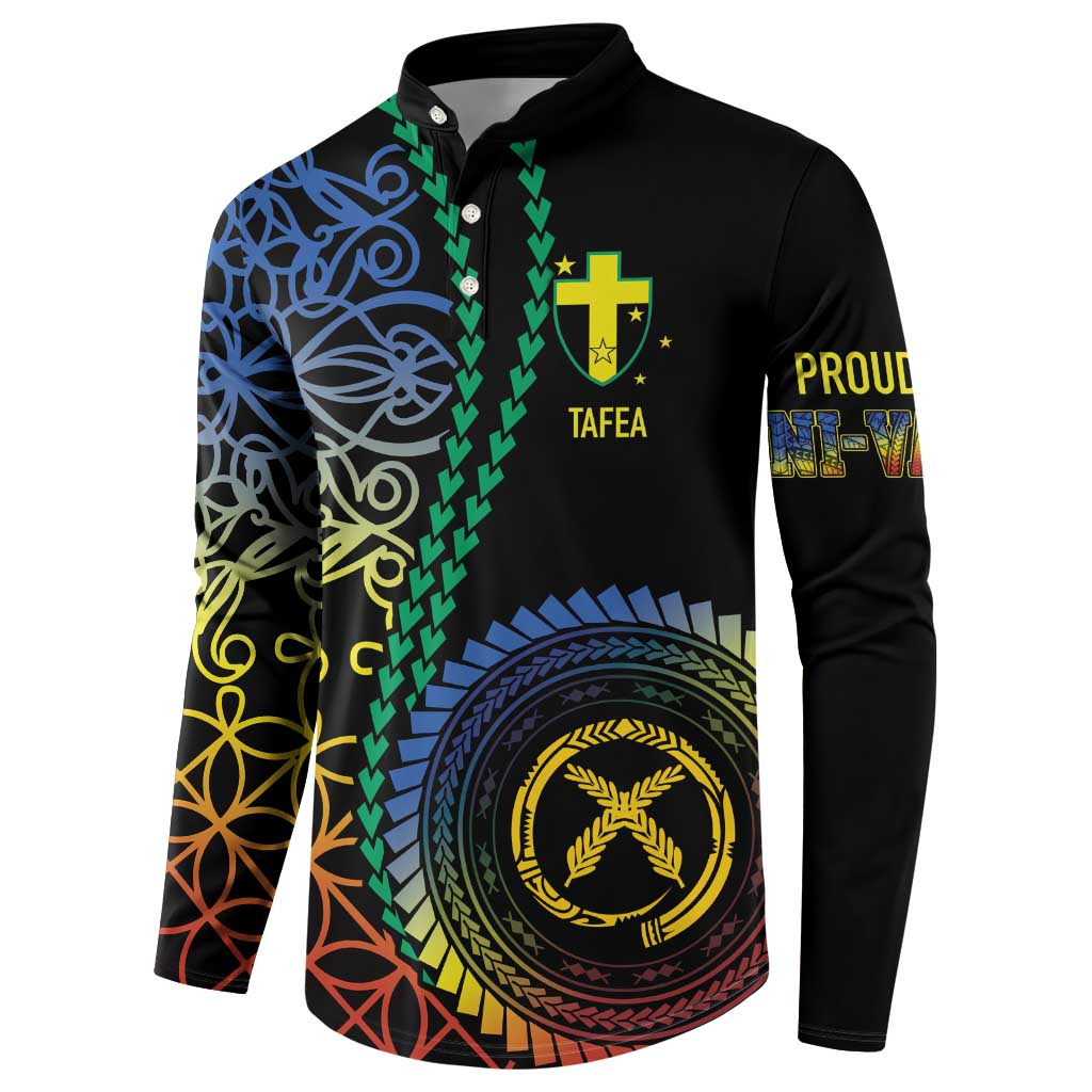 Proudly Ni-Van Sandroing Inspired Button Sweatshirt Tafea Classic Style LT7 - Polynesian Pride