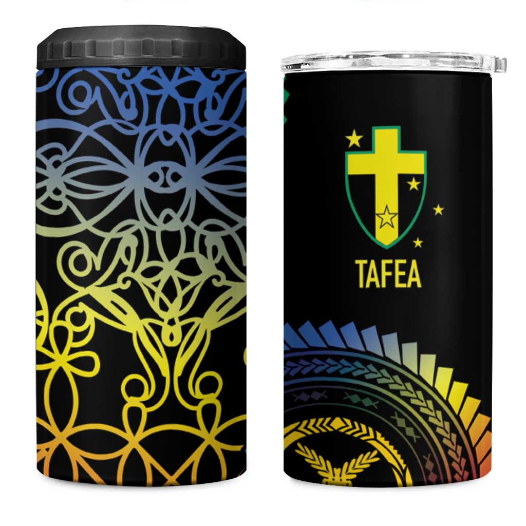 Proudly Ni-Van Sandroing Inspired 4 in 1 Can Cooler Tumbler Tafea Classic Style LT7 One Size: 16 oz Colorful - Polynesian Pride