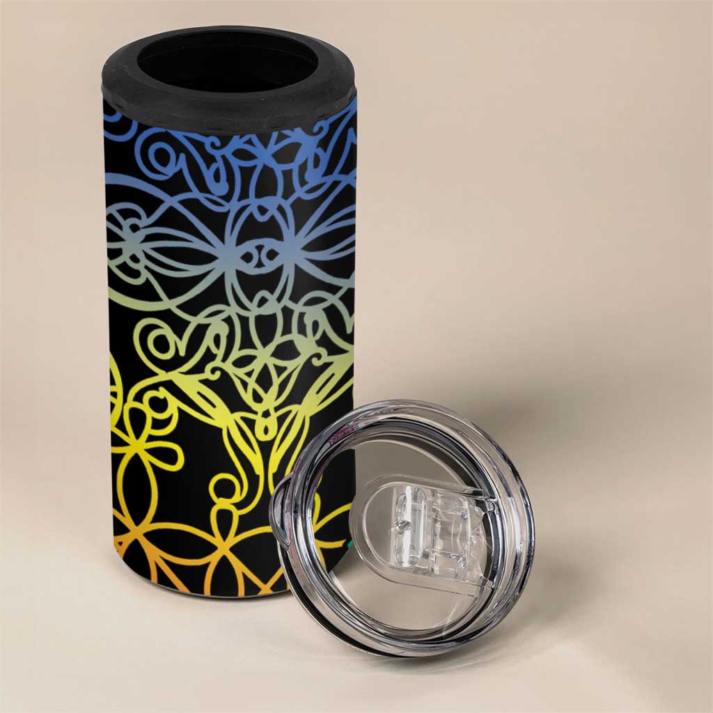 Proudly Ni-Van Sandroing Inspired 4 in 1 Can Cooler Tumbler Tafea Classic Style LT7 - Polynesian Pride