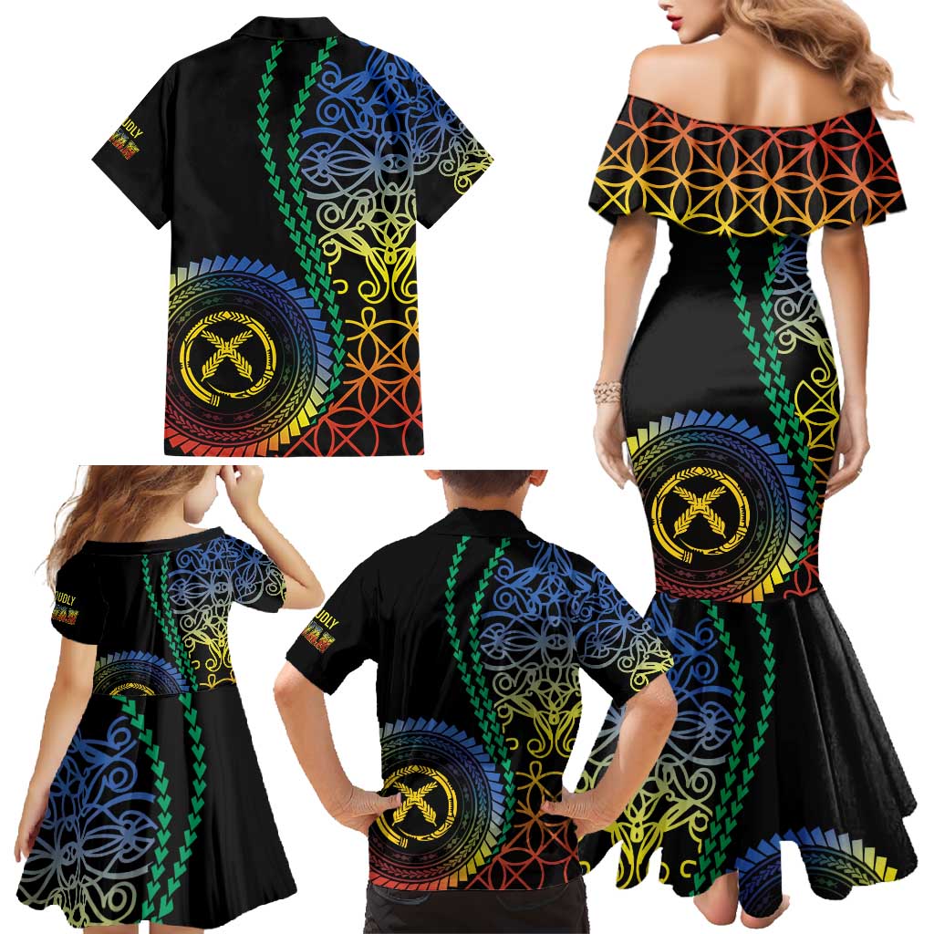 Proudly Ni-Van Sandroing Inspired Family Matching Mermaid Dress and Hawaiian Shirt Tafea Classic Style