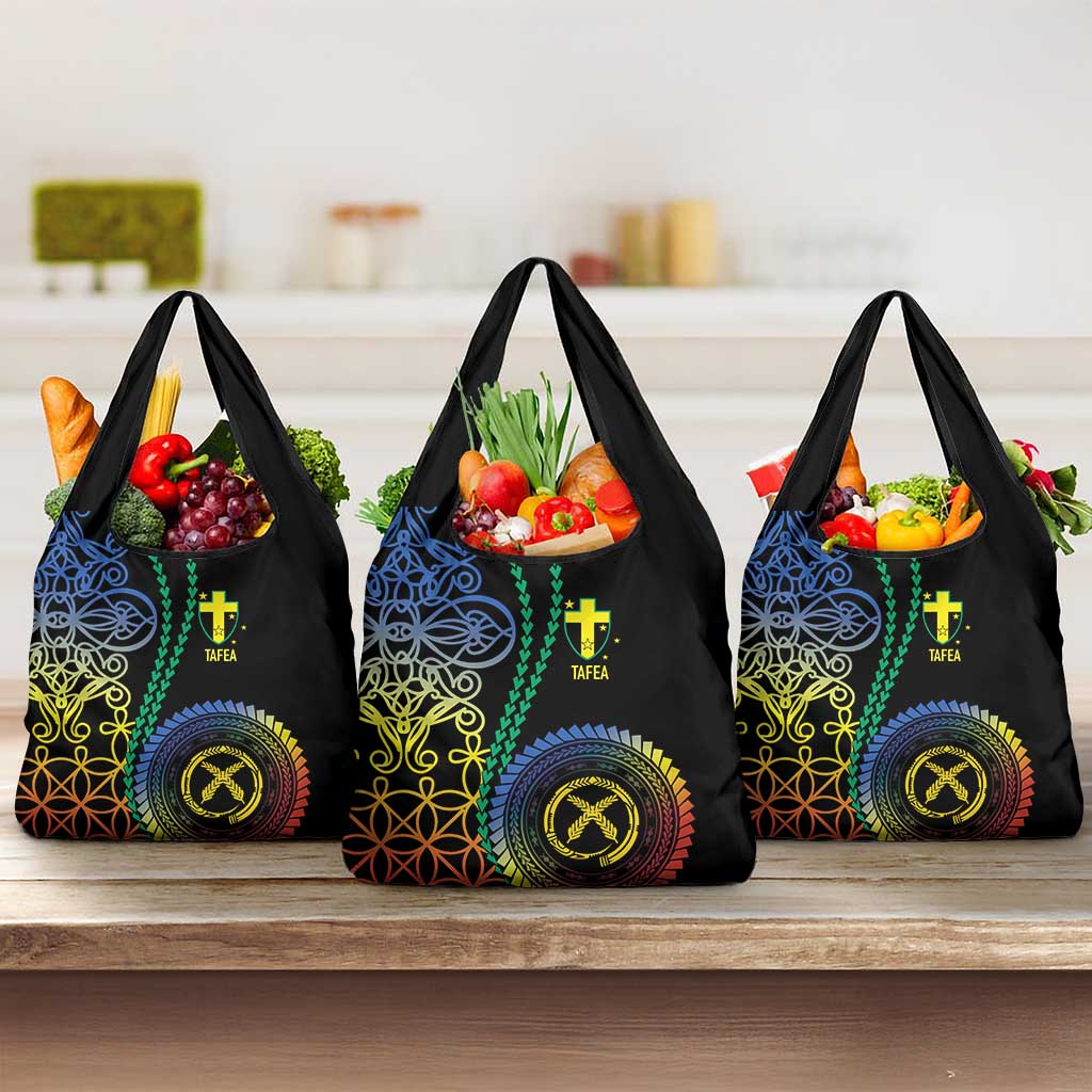Proudly Ni-Van Sandroing Inspired Grocery Bag Tafea Classic Style LT7 3-pack One Size Colorful - Polynesian Pride