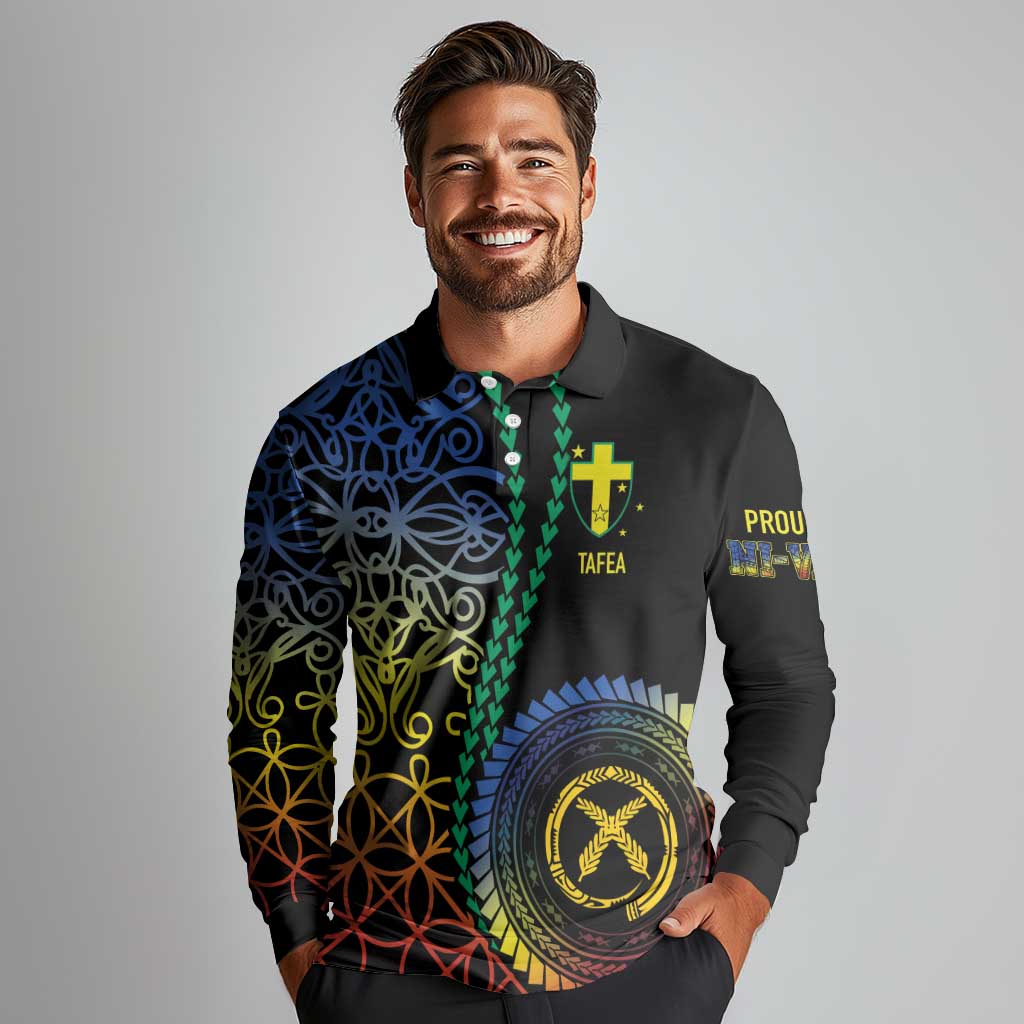 Proudly Ni-Van Sandroing Inspired Long Sleeve Polo Shirt Tafea Classic Style