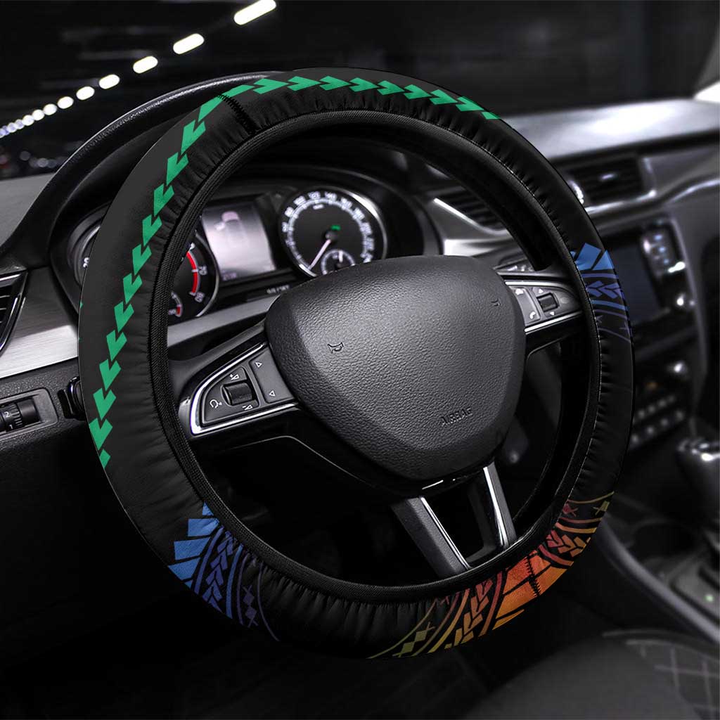 Proudly Ni-Van Sandroing Inspired Steering Wheel Cover Tafea Classic Style LT7 Universal Fit Colorful - Polynesian Pride