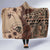 Bula Fiji Hooded Blanket Shark Tail Beige Masi Tapa